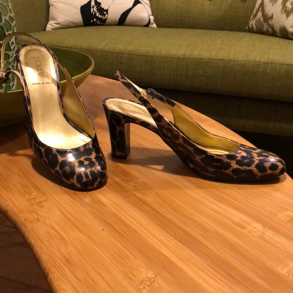 J.Crew Patent Leather Leopard Print Heels  8 1/2 - Picture 13 of 14